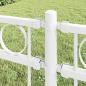 Preview: Gartenzaun Weiß 1,7x1,2 m aus Stahl
