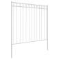 Preview: Gartenzaun Weiß 1,7x1,5 m aus Stahl