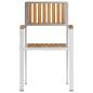 Preview: Gartenstühle Set Silber Teakholz Standard Ergonomisch