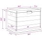 Preview: Garten Aufbewahrungsbox - Anthrazit, 77.5 x 54.5 x 53 cm, Kunststoff, 170 L