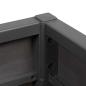Preview: Gartenpflanzer dunkelgrau 36x36x35 cm aus PP