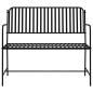 Preview: Gartenbank Schwarz Metall Standard Langlebig Gartenbank
