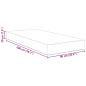 Preview: Bettmatratze mit Matratze Grau 90 x 200 cm Stoff