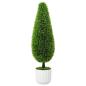Preview: ARDEBO.de - Künstliche Pflanze Topiary Kiefer mit Topf 24x90 cm Grün