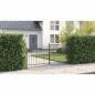 Preview: Gartentor mit Spitzen-Doppeltor Grau 125x300 cm Stahl