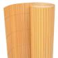 Preview: ARDEBO.de - Doppelseitiger Gartenzaun PVC 150x500 cm Grau Gelb Kunststoff