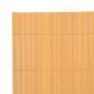 Preview: Doppelseitiger Gartenzaun PVC 150x500 cm Grau Gelb Kunststoff