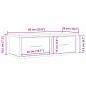 Preview: Wandmontiertes Schubladenregal Schwarz Eiche 60x26x18,5cm Holzwerkstoff
