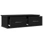 Preview: Wandmontiertes Schubladenregal Schwarz Eiche 60x26x18,5cm Holzwerkstoff