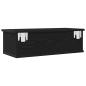 Preview: Wandmontiertes Schubladenregal Schwarz Eiche 60x26x18,5cm Holzwerkstoff