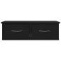 Preview: Wandmontiertes Schubladenregal Schwarz Eiche 60x26x18,5cm Holzwerkstoff