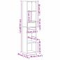 Preview: Bücherregal Modular Schwarz Eiche 36x30x171 cm Holzwerkstoff