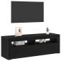 Preview: TV-Schrank mit LED Schwarz Eiche 120x35x40 cm Holzwerkstoff