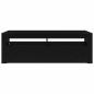 Preview: TV-Schrank mit LED Schwarz Eiche 120x35x40 cm Holzwerkstoff