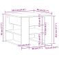 Preview: Schwarzer Eichen-Couchtisch 55,5x55x45 cm aus Holzwerkstoff