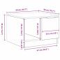 Preview: Couchtisch Schwarzes Eichenholz 50x50x36 cm ausWerkstoff