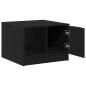Preview: Couchtisch Schwarzes Eichenholz 50x50x36 cm ausWerkstoff