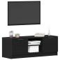 Preview: TV-Schränk 102 x 32 x 35,5 cm Schwarz Eichen-Optik