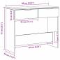 Preview: Konsolentisch Schwarz Eiche 90x36x75 cm aus Holzwerkstoff