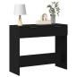 Preview: Konsolentisch Schwarz Eiche 90x36x75 cm aus Holzwerkstoff