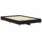 Preview: Bettgestell 120x190 cm Schwarz Eichenholz, beschichtete Spanplatte