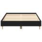 Preview: Bettgestell 120x190 cm Schwarz Eichenholz, beschichtete Spanplatte