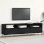 Preview: ARDEBO.de - TV-Schrank Schwarz Eiche 150x30x44,5 cm Holzwerkstoff