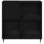 Preview: Regalschrank Schwarzer Eichenholz 84,5x38x89 cm Ingenieurholz