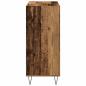 Preview: Record Cabinet Schwarz Eiche 84,5x38x89 cm Ingenieured Holz