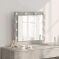 Preview: ARDEBO.de - Make-up Spiegel Beton grau Holzwerkstoff 60 x 55 x 18 cm