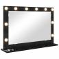Preview: Friseurspeigel Schwarze Eiche Holz 80 x 55 x 18 cm Friseurspeigel
