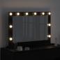 Preview: Friseurspeigel Schwarze Eiche Holz 80 x 55 x 18 cm Friseurspeigel