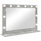 Preview: Make-Up Spiegel Beton grau Glas 80 x 55 x 18 cm Rechteckig
