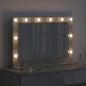 Preview: Make-Up Spiegel Beton grau Glas 80 x 55 x 18 cm Rechteckig