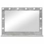 Preview: Make-Up Spiegel Beton grau Glas 80 x 55 x 18 cm Rechteckig