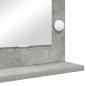 Preview: Make-Up Spiegel Beton grau Glas 80 x 55 x 18 cm Rechteckig