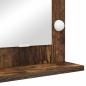 Preview: Kosmetikspiegel Geräucherte Eiche Holz und Glas 80 x 55 x 18 cm