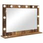 Preview: Kosmetikspiegel Altes Holz Massivholz und Glas 80 x 55 x 18 cm