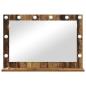 Preview: Kosmetikspiegel Altes Holz Massivholz und Glas 80 x 55 x 18 cm