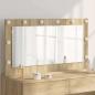 Preview: ARDEBO.de - Kosmetikspiegel Sonoma Eiche MDF, Glas 100 x 55 x 18 cm