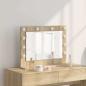 Preview: ARDEBO.de - Kosmetikspiegel Sonoma-Eiche Holzwerkstoff, Glas Standard Spiegel