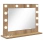 Preview: Kosmetikspiegel Handwerkliche Eiche Holzwerkstoff 60 x 45 x 18 cm
