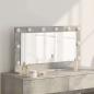 Preview: ARDEBO.de - Kosmetikspiegel Beton grau Beton 80 x 45 x 18 cm Spiegel