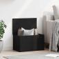 Preview: ARDEBO.de - Aufbewahrungsbox mit Deckel Schwarz Eichenholz 60x35x35 cm Ingenieurholz