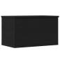 Preview: Aufbewahrungsbox mit Deckel Schwarz Eichenholz 60x35x35 cm Ingenieurholz