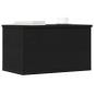 Preview: Aufbewahrungsbox mit Deckel Schwarz Eichenholz 60x35x35 cm Ingenieurholz