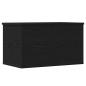 Preview: Aufbewahrungsbox mit Deckel Schwarz Eichenholz 60x35x35 cm Ingenieurholz