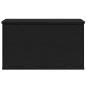 Preview: Aufbewahrungsbox mit Deckel Schwarz Eichenholz 60x35x35 cm Ingenieurholz