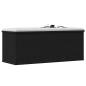 Preview: Aufbewahrungsbox in Schwarz Eiche 90x35x35 cm aus Holzwerkstoff