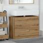 Preview: ARDEBO.de - Waschbeckenunterschrank Artisan Eiche Spanplatte 78 x 37 x 59 cm